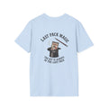 Last Pack Magic baseball card T-shirt in Light Blue, back flat view