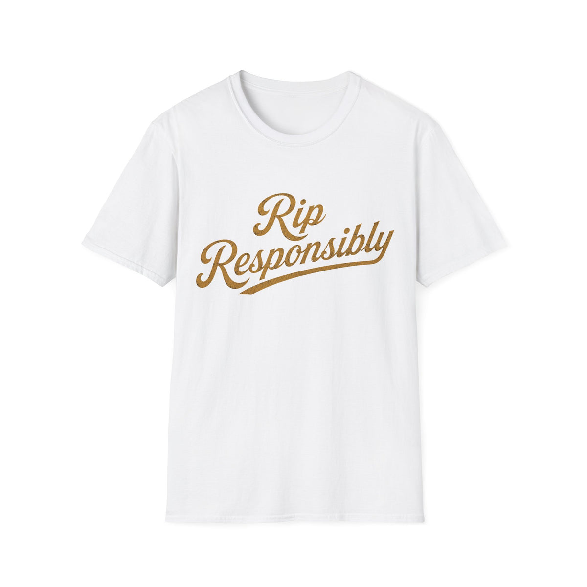 Rip Responsibly T-shirt in White, front flat view