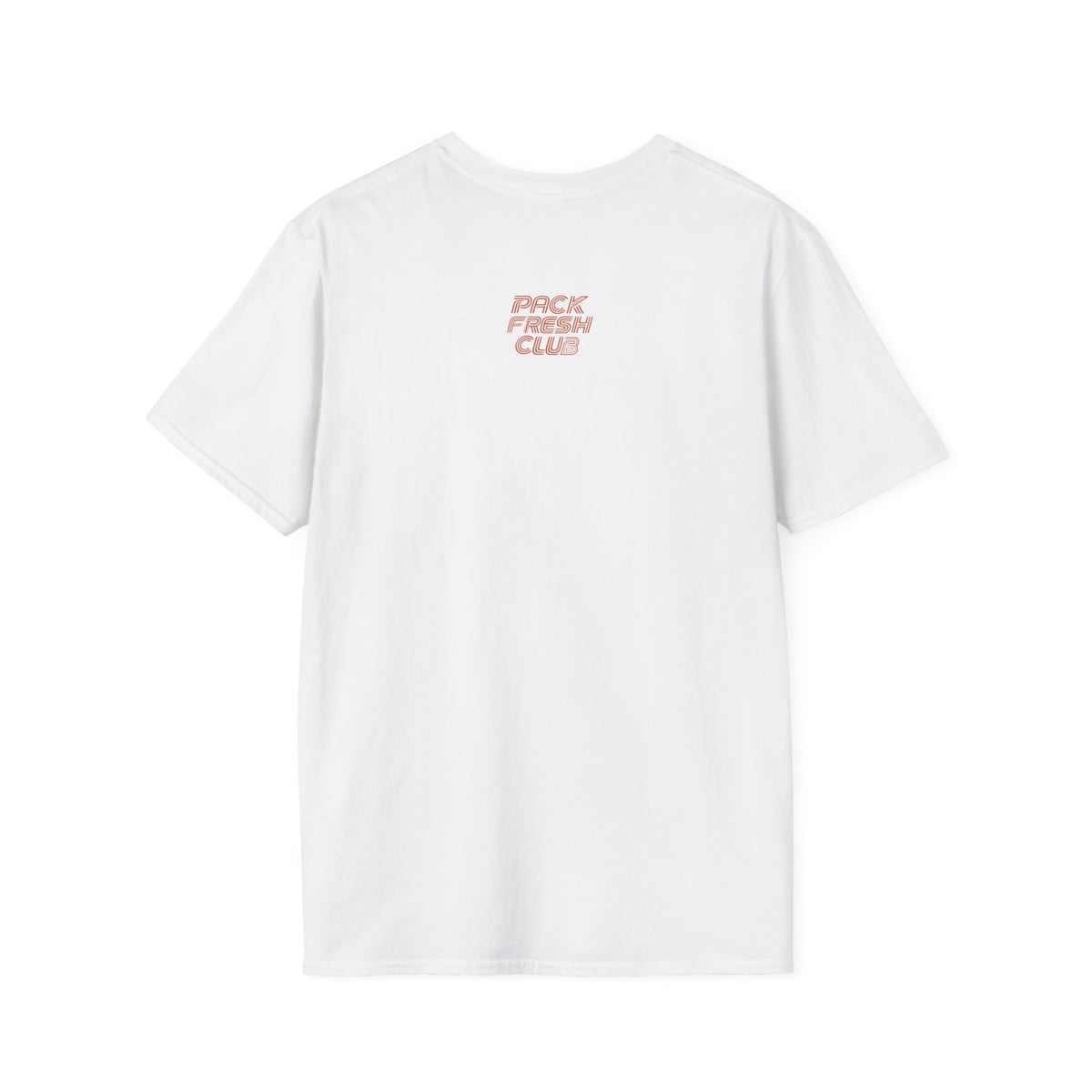 Hit A Monster hockey card T-shirt in White, back view