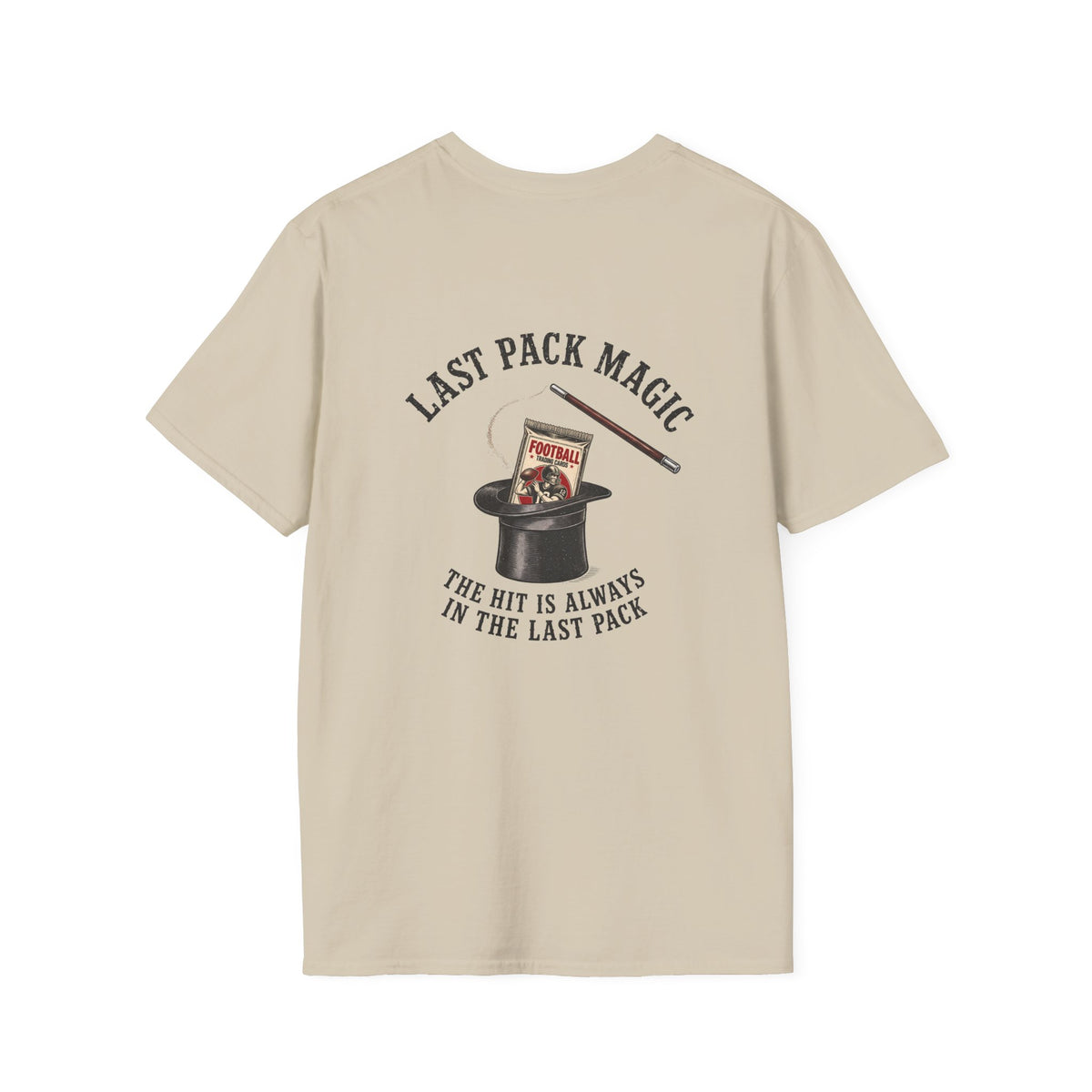 Last Pack Magic Football T-shirt in Natural, back flat view