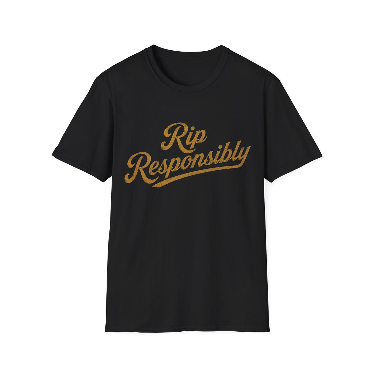 Rip Responsibly T-shirt in Black, front flat view