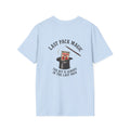 Last Pack Magic Soccer Card T-shirt in Light Blue, back flat view
