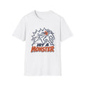 Hit A Monster baseball card T-shirt in White, front view
