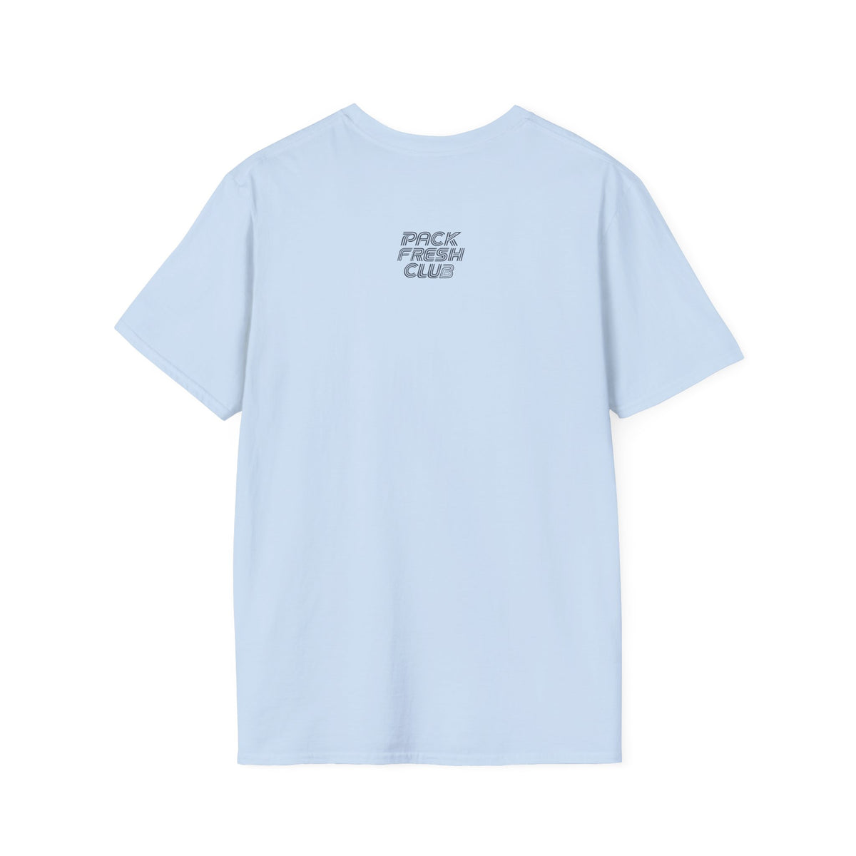 Junk Wax Survivor T-shirt in Light Blue, back view