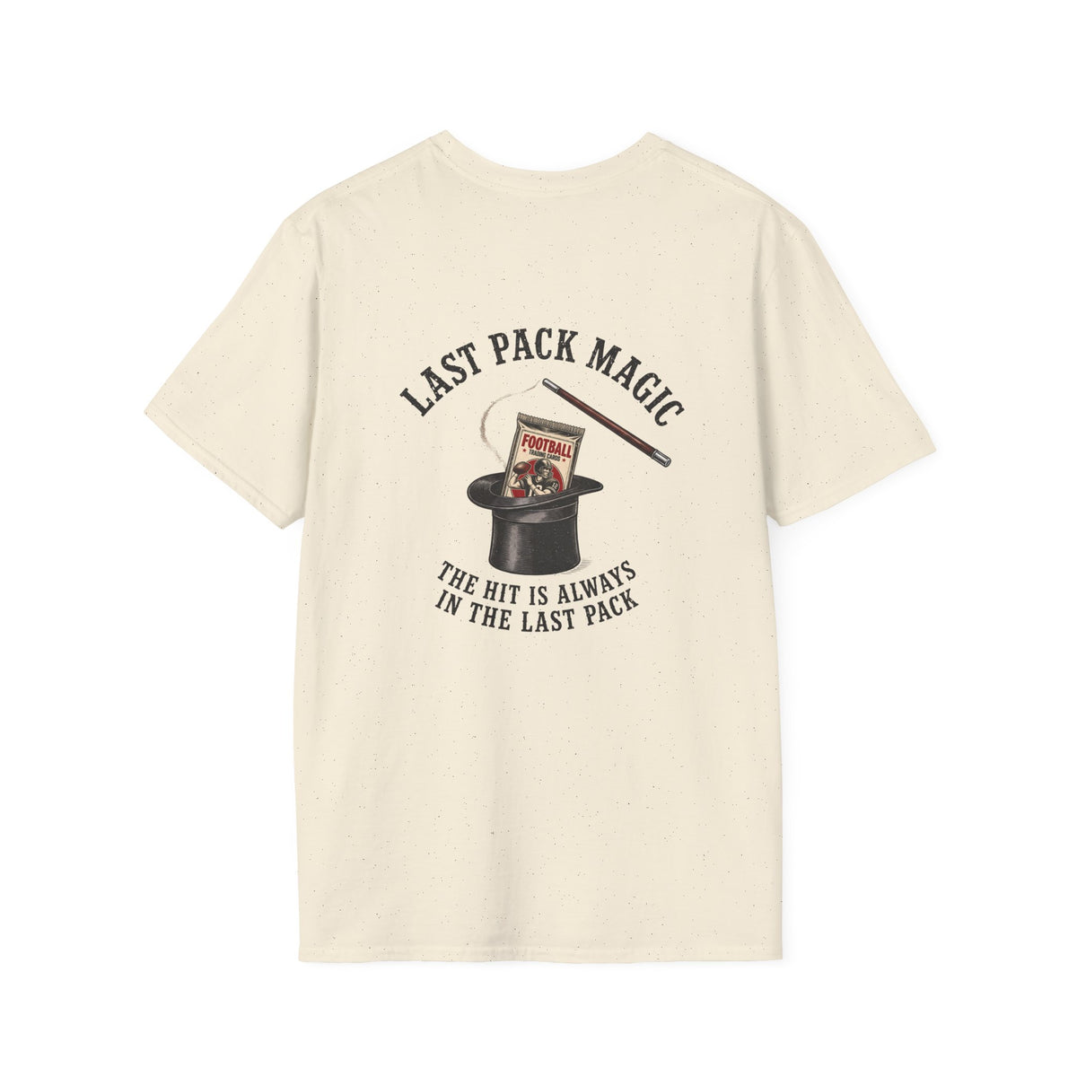 Last Pack Magic Football T-shirt in Sand, back flat view