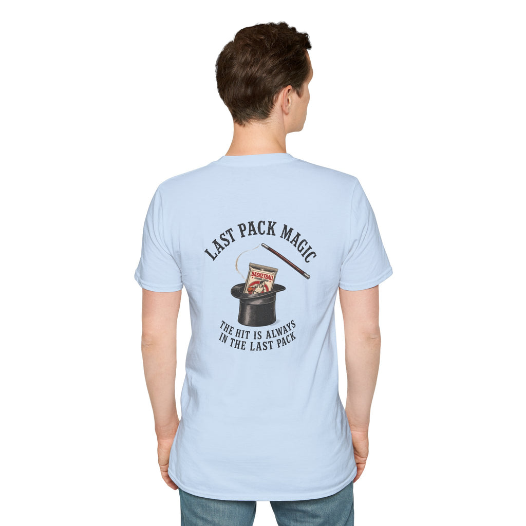 Last Pack Magic Football T-shirt in Light Blue, back model view