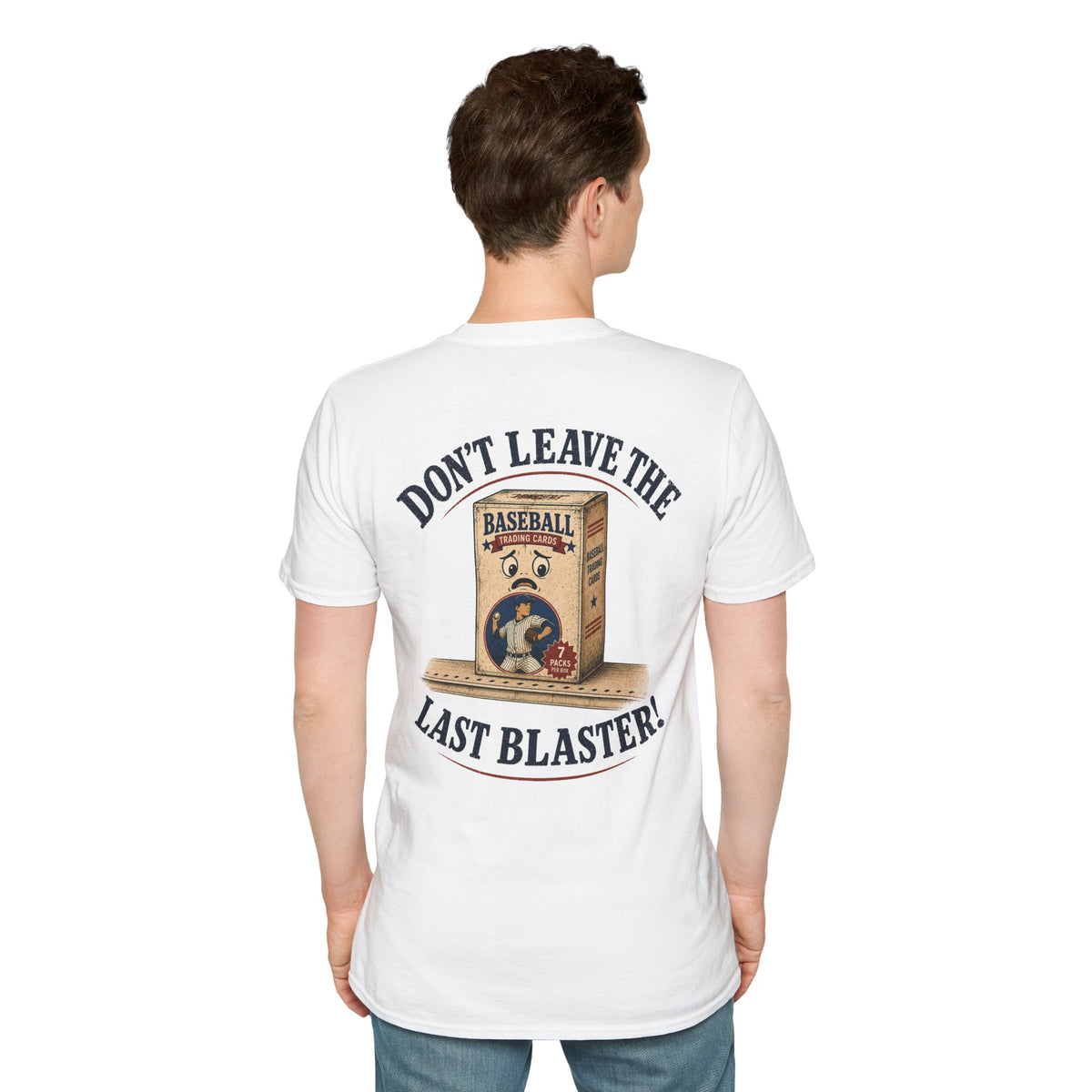 Don't Leave the Last Blaster T-Shirt in White, back model view