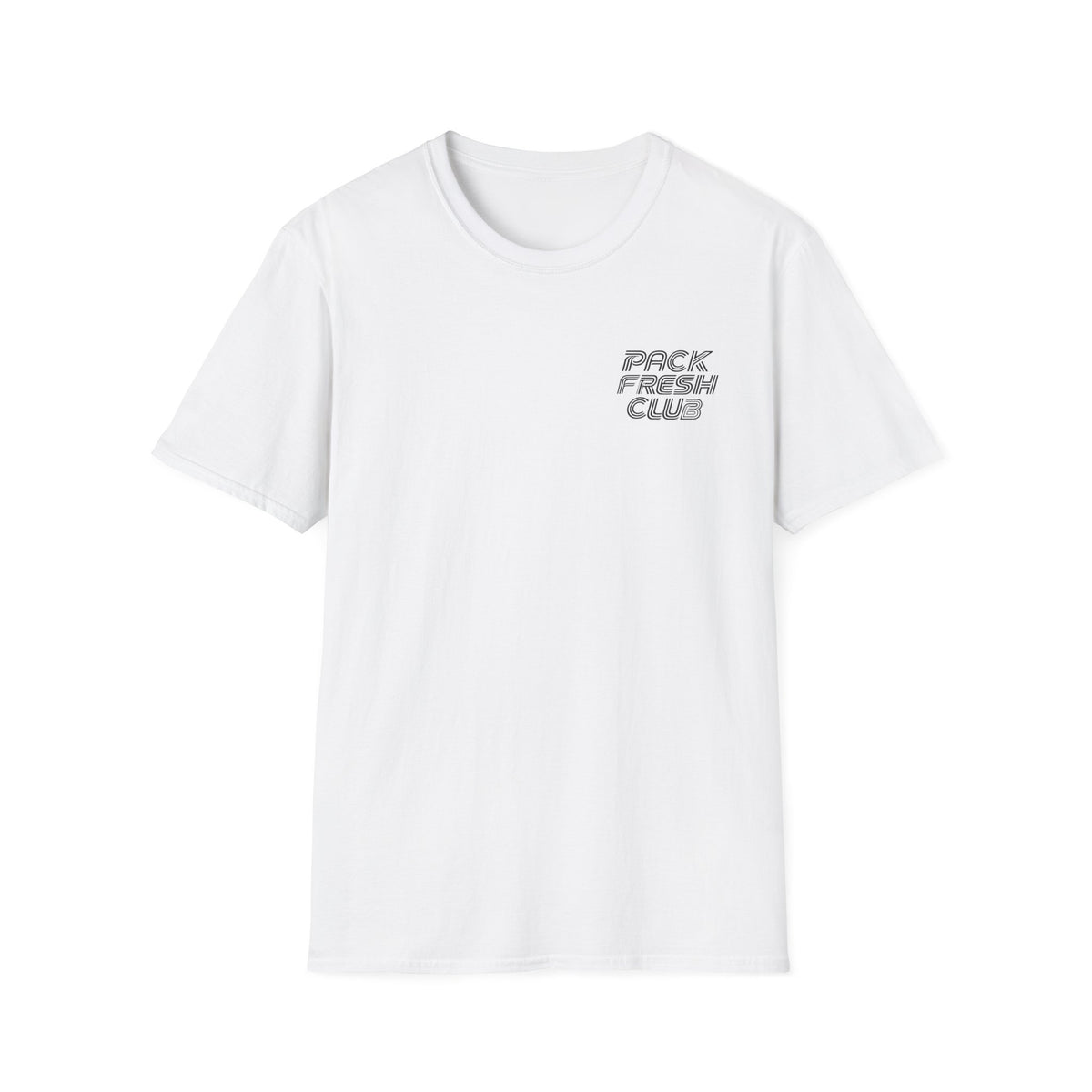Don't Leave the Last Blaster T-Shirt in White, front flat view