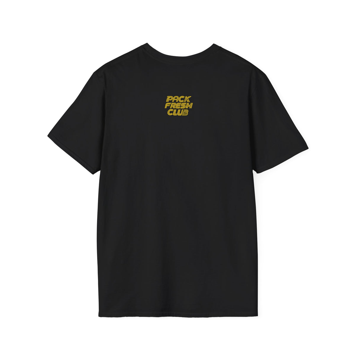 Hit A Monster hockey card T-shirt in Black, back view