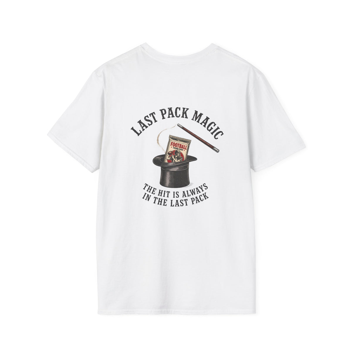 Last Pack Magic Football T-shirt in White, back flat view