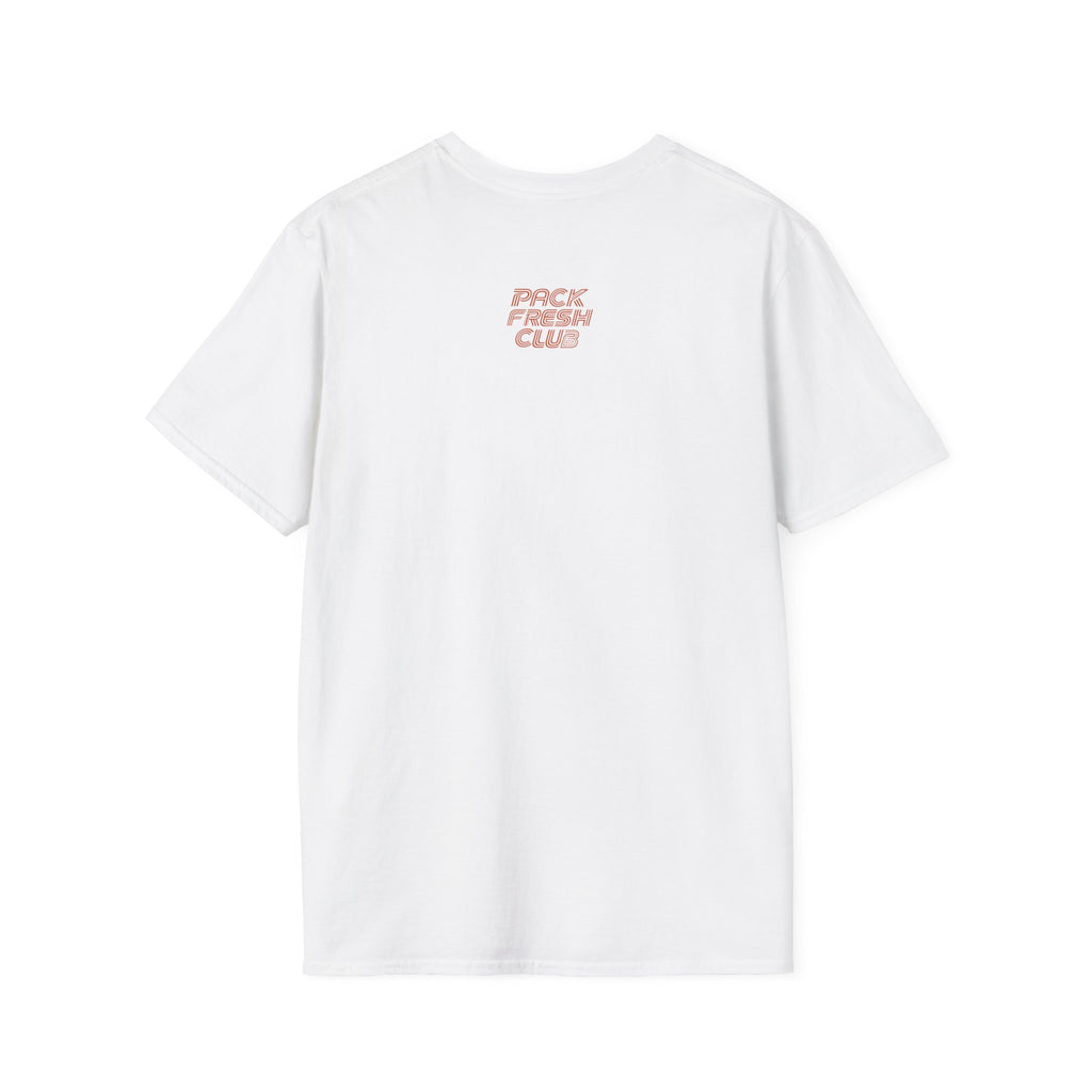Hit A Monster baseball card T-shirt in White, back view